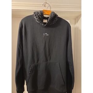 Jack & Jones Hoodie Mens Large Black Crafted Quality 90 Graphic‎ Pullover Fleece